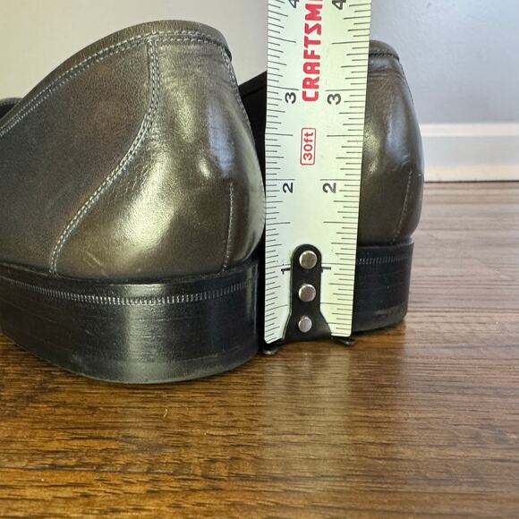 Vintage Continentals Bally Switzerland 9 M Laurence gray leather loafer R626 - Picture 8 of 14